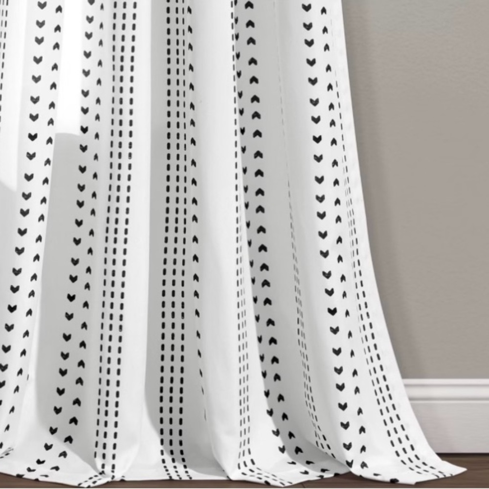 Lush Decor Hygge Stripe Window Curtain Panel Pair 52x108 - Picture 3 of 8